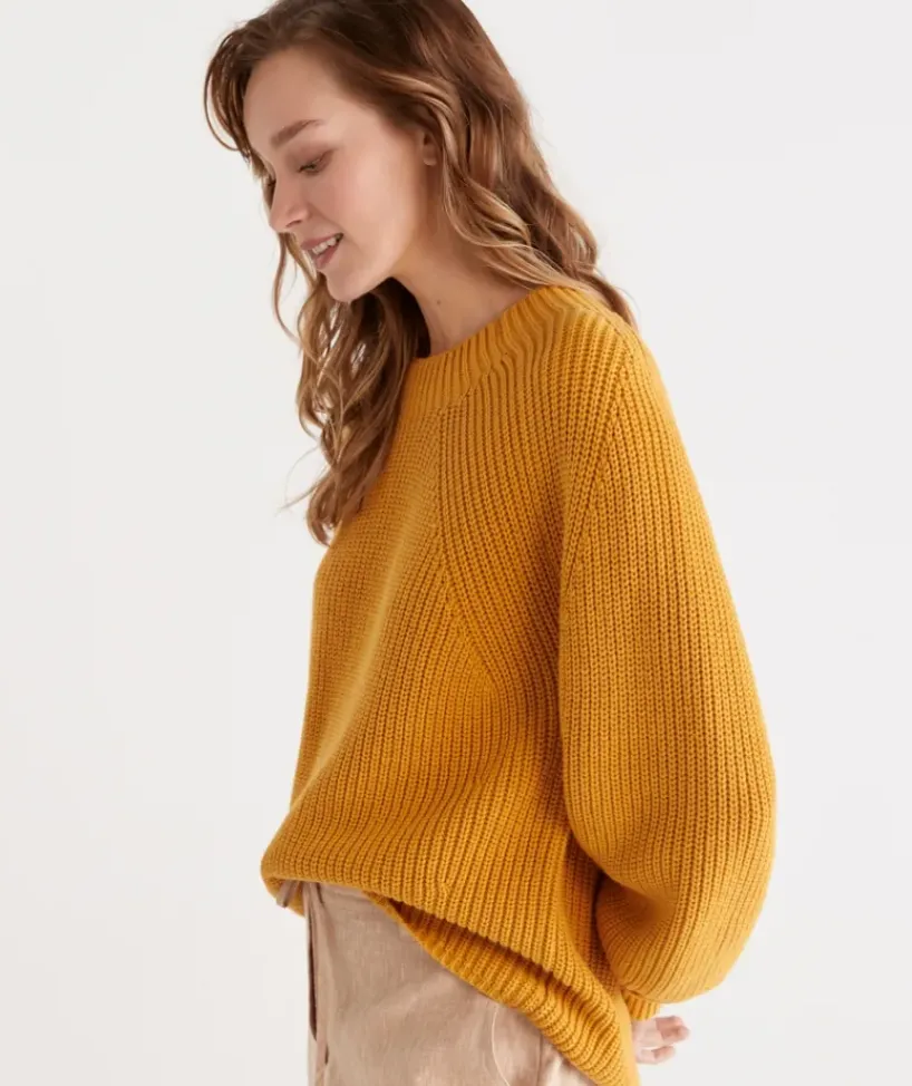 Rib Sleeve Detail Pull Over<Sussan New