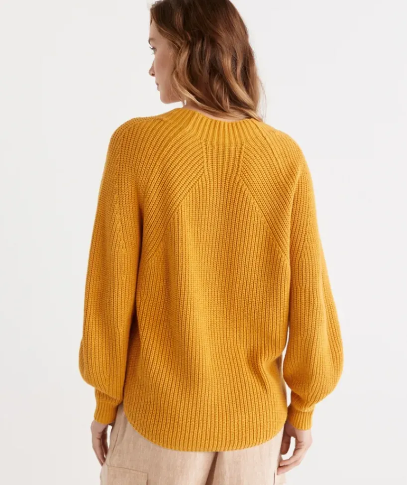 Rib Sleeve Detail Pull Over<Sussan New