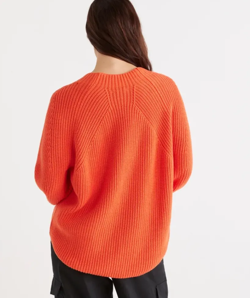 Rib Sleeve Detail Pull Over<Sussan New