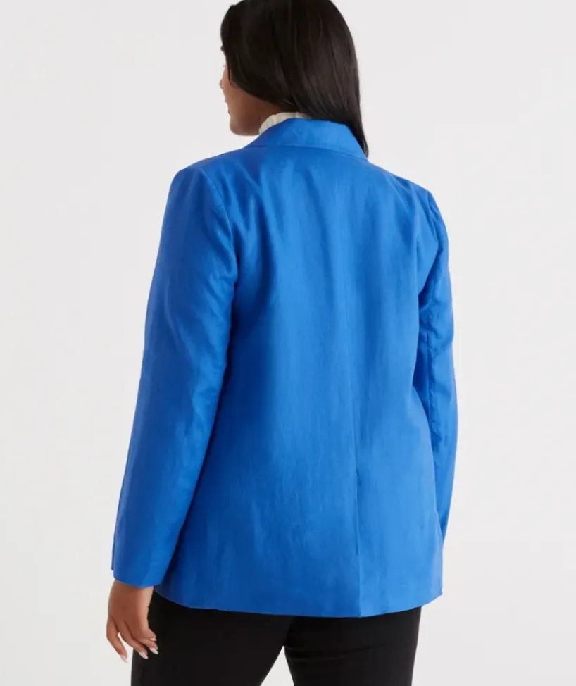 Single Breasted Linen Blazer<Sussan Online