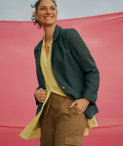 Single Breasted Linen Blazer<Sussan Online
