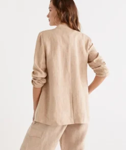 Single Breasted Linen Blazer<Sussan Clearance