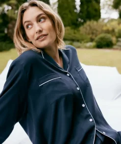 Solid Deep Navy Pyjama Set<Sussan Outlet
