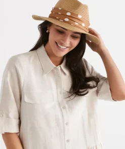 Spot Band Detail Panama Hat<Sussan Clearance