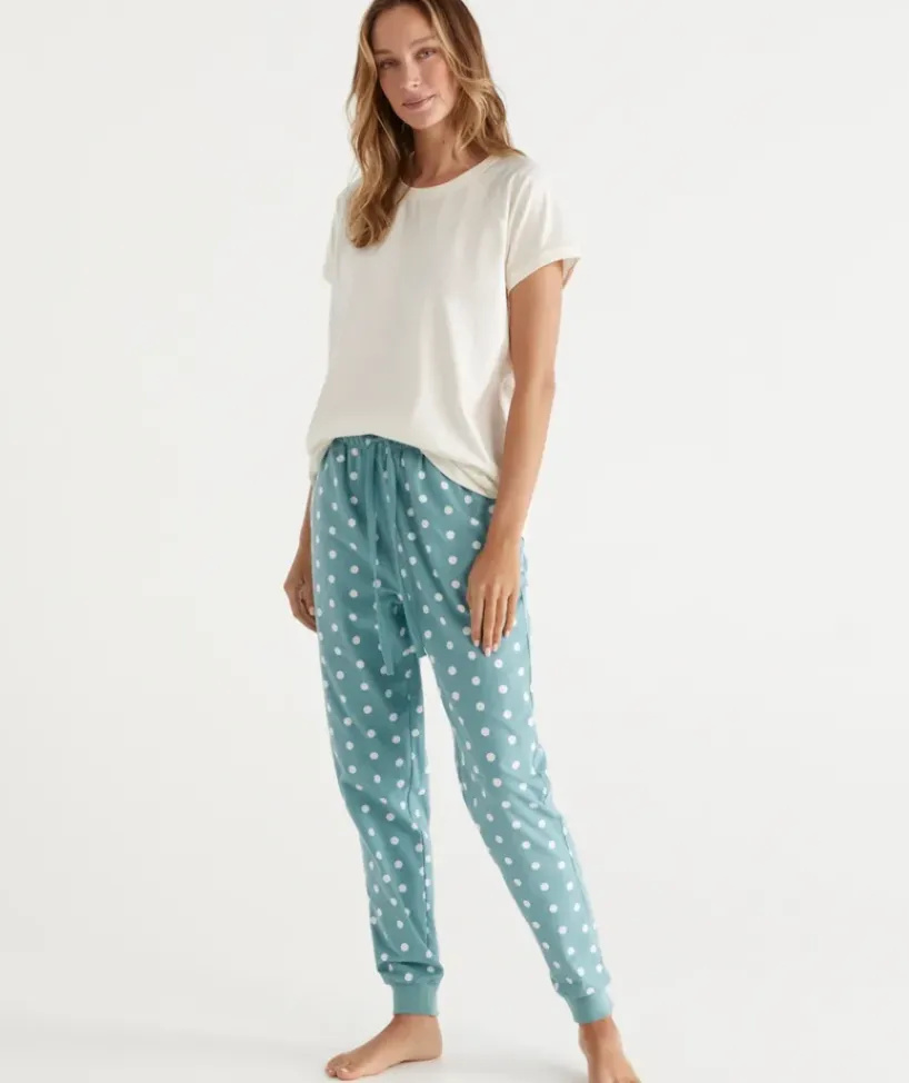 Spot Print Flannelette Pyjama Pant<Sussan