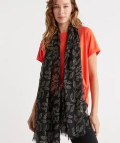 Spotted Leaf Scarf<Sussan Clearance