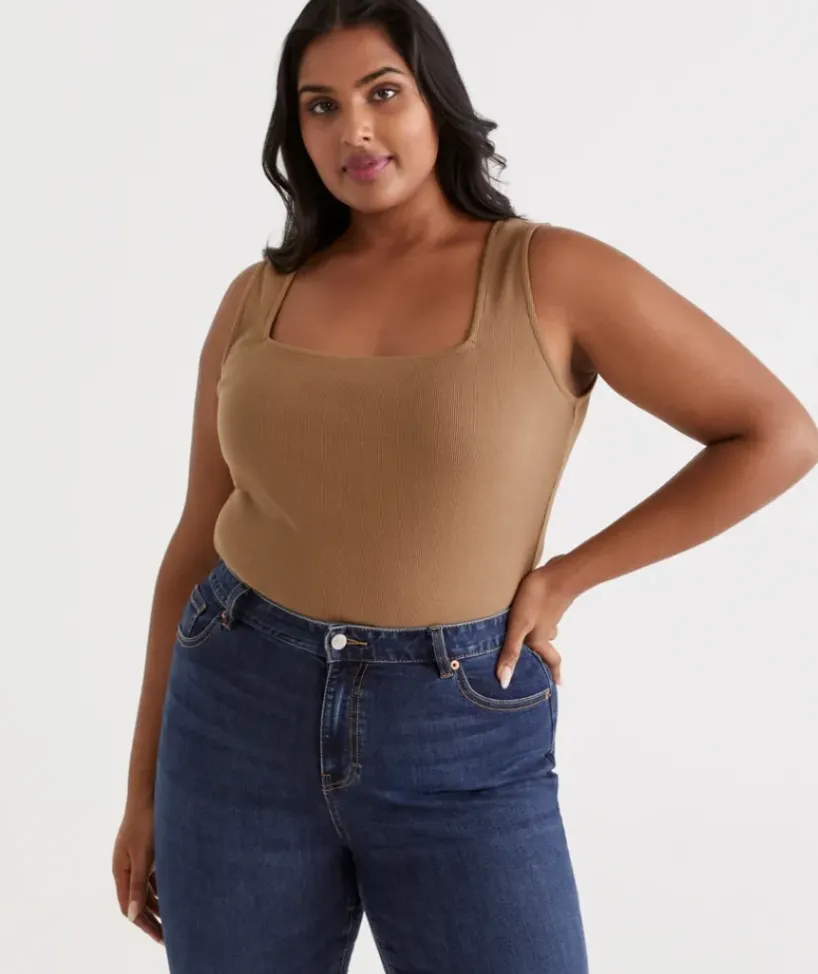 Square Neck Rib Tank<Sussan Online