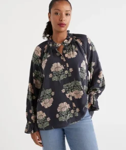 Stencil Gathered Top<Sussan Hot