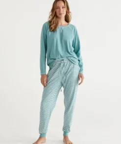 Stripe Australian Cotton Knit Pyjama Pant<Sussan Outlet