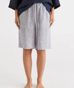 Stripe Linen Bermuda Lounge Short<Sussan Discount