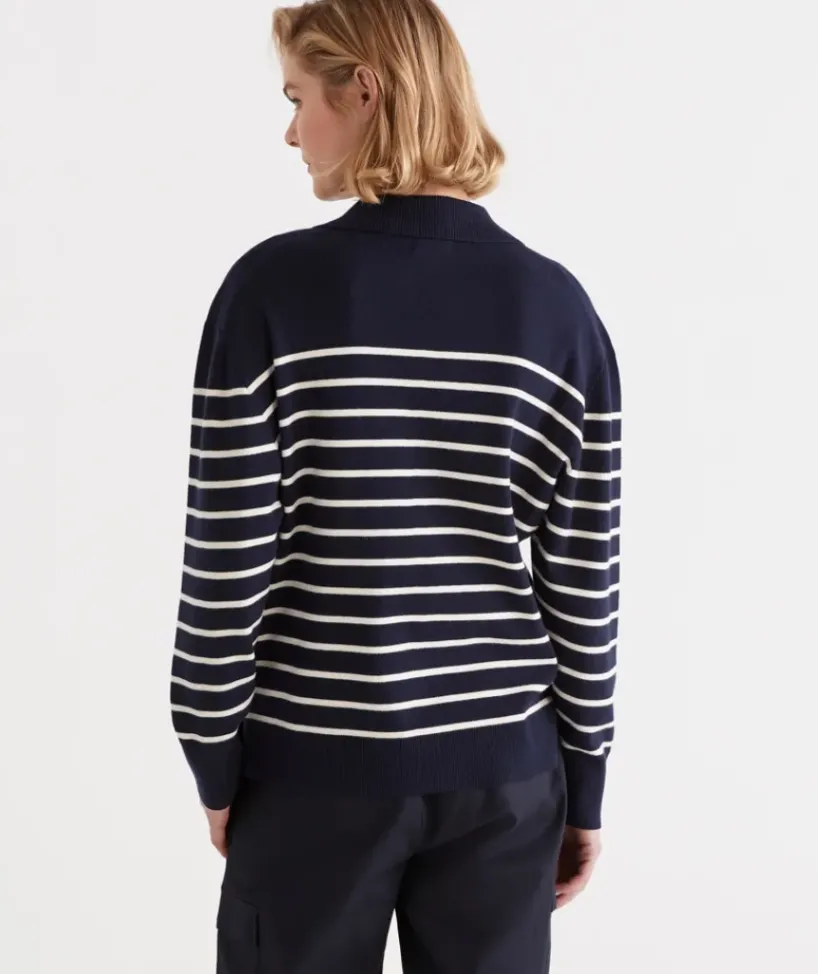 Stripe Polo Pullover<Sussan
