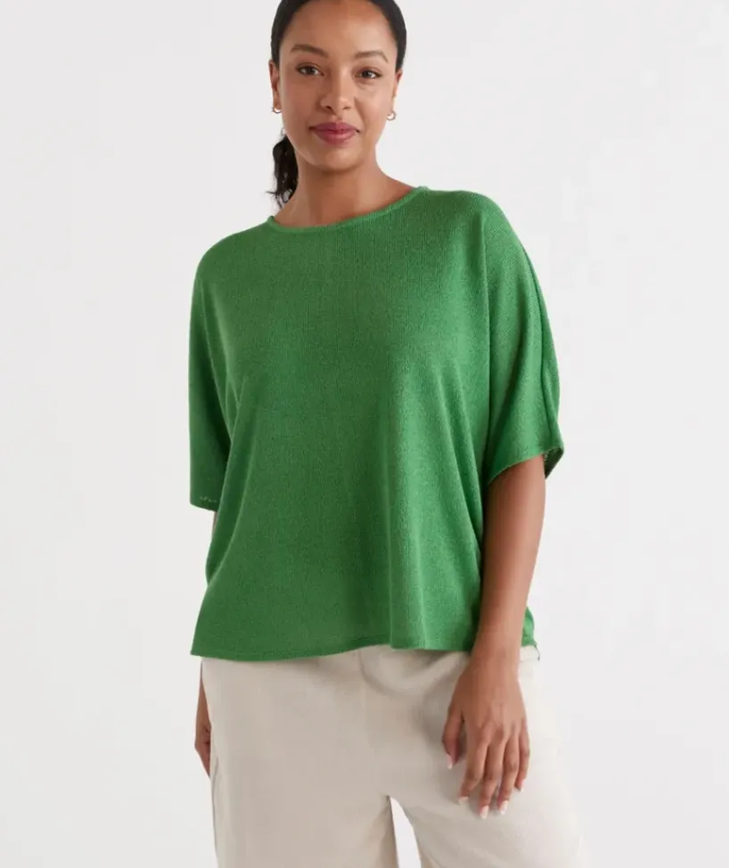 Textured Dolman Top<Sussan New