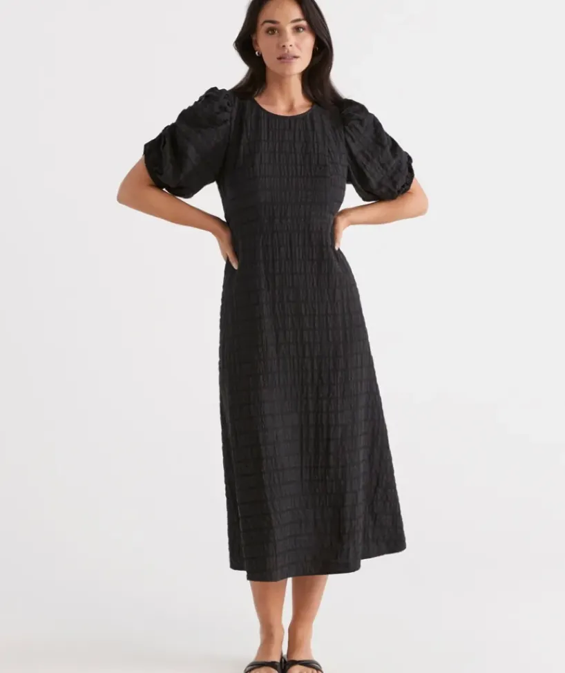 Textured Midi Dress<Sussan Hot