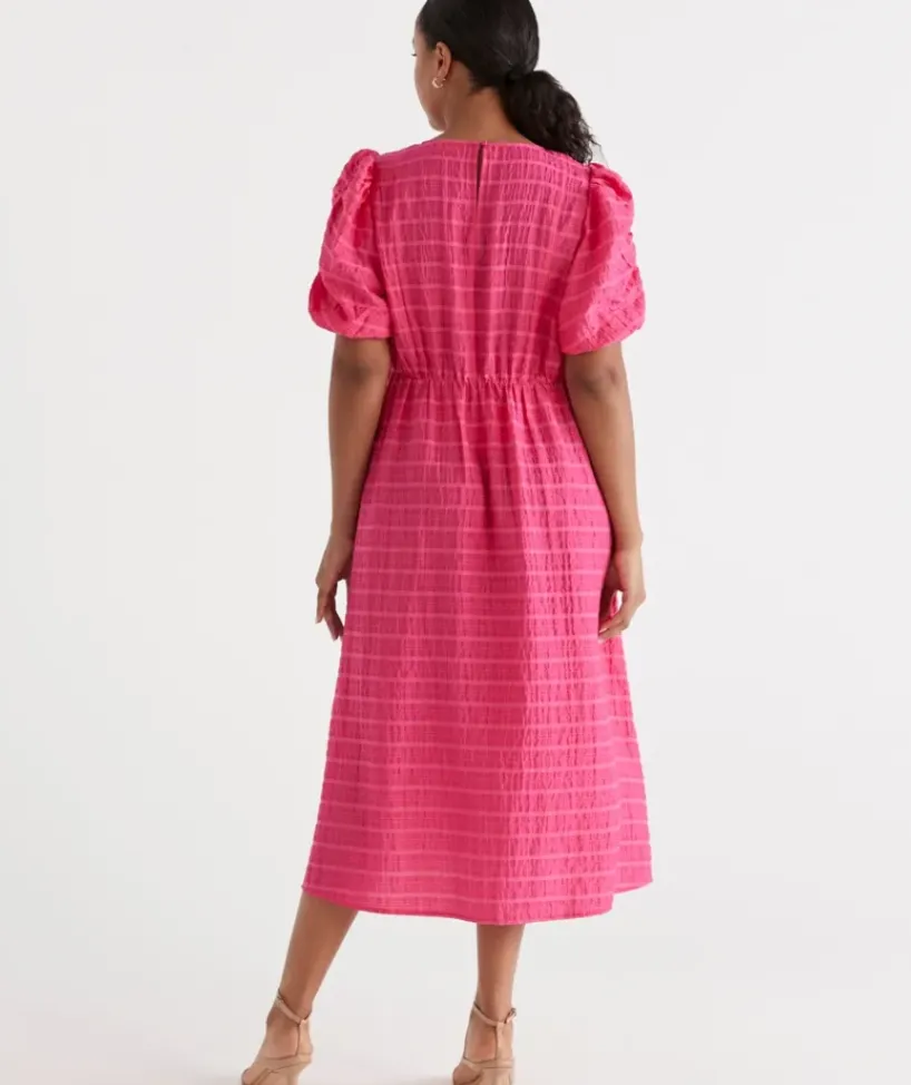 Textured Midi Dress<Sussan Hot