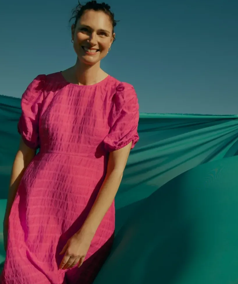Textured Midi Dress<Sussan Hot
