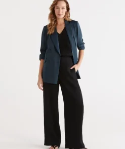 Textured Wide Leg Pant<Sussan Online