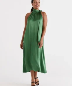 Tie Neck Halter Dress<Sussan
