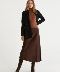 Winter Satin Slip Skirt<Sussan