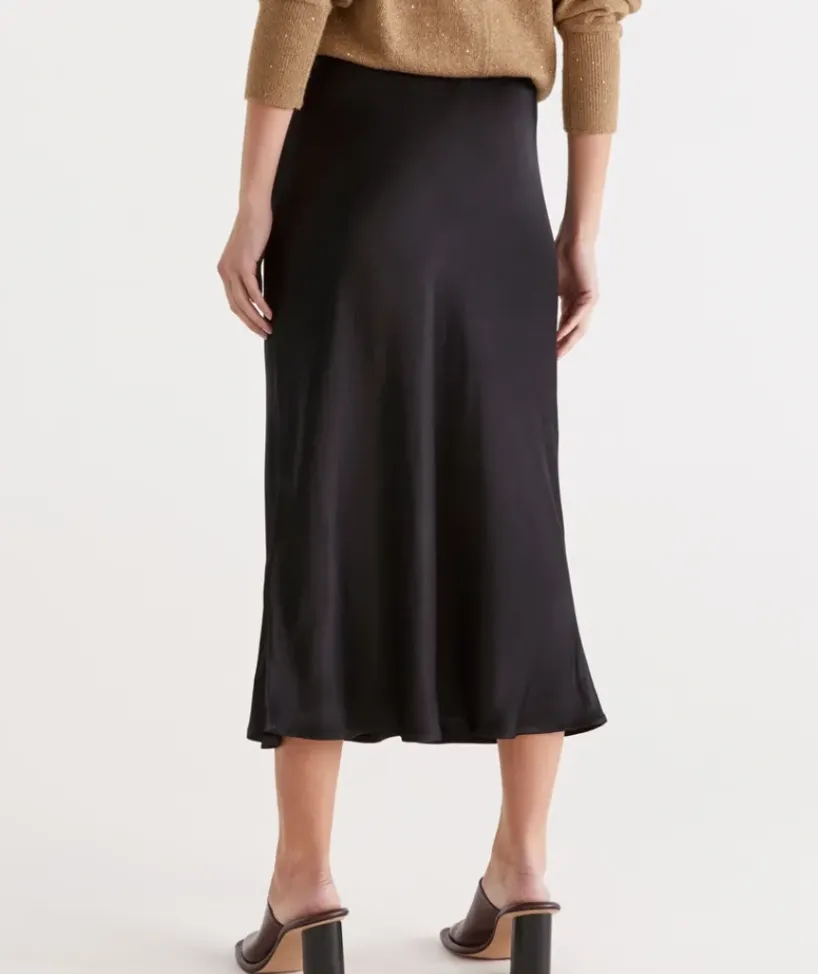 Winter Satin Slip Skirt<Sussan Best
