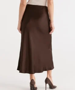 Winter Satin Slip Skirt<Sussan Best