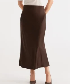 Winter Satin Slip Skirt<Sussan