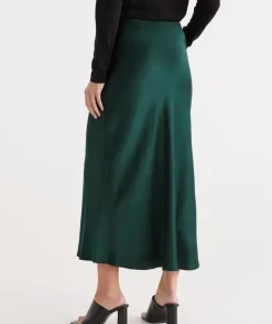 Winter Satin Slip Skirt<Sussan