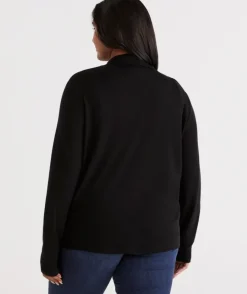 Wool Blend Button Long Sleeve Top<Sussan Best