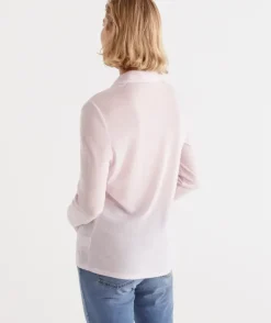 Wool Blend Button Long Sleeve Top<Sussan Best