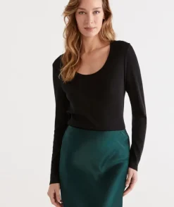 Wool Blend Scoop Top<Sussan Discount