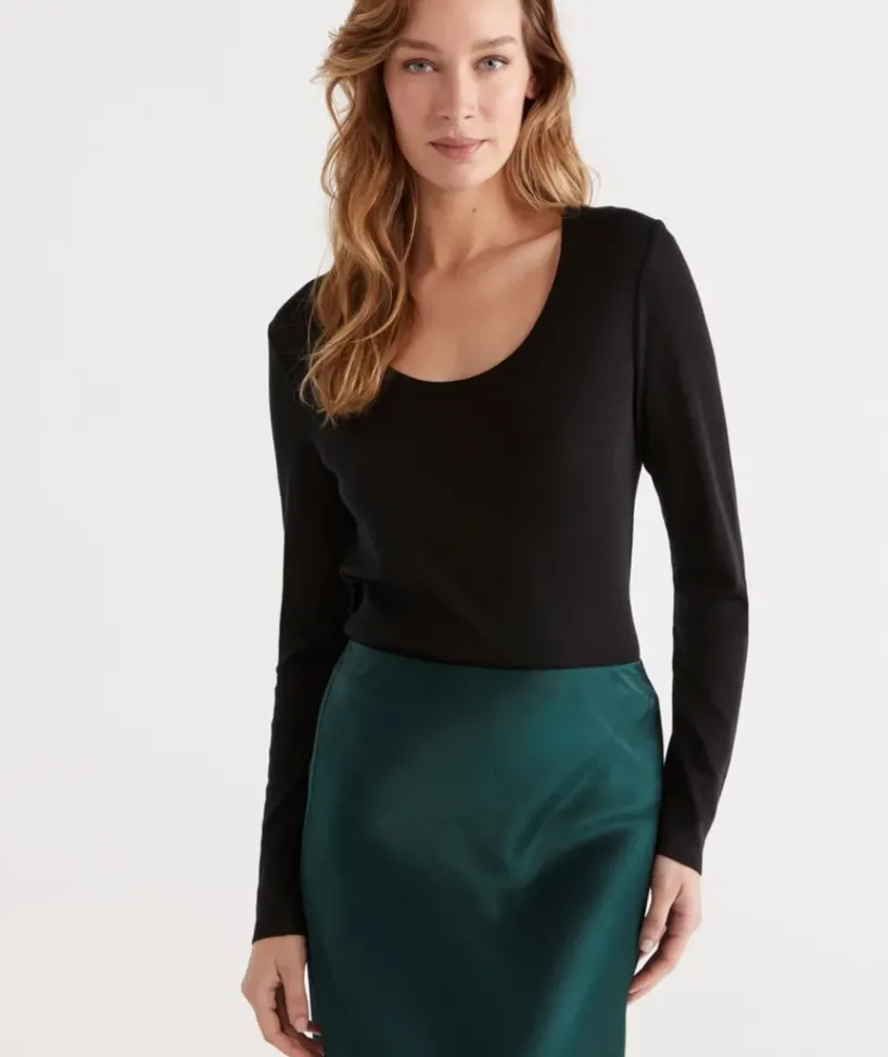 Wool Blend Scoop Top<Sussan Discount