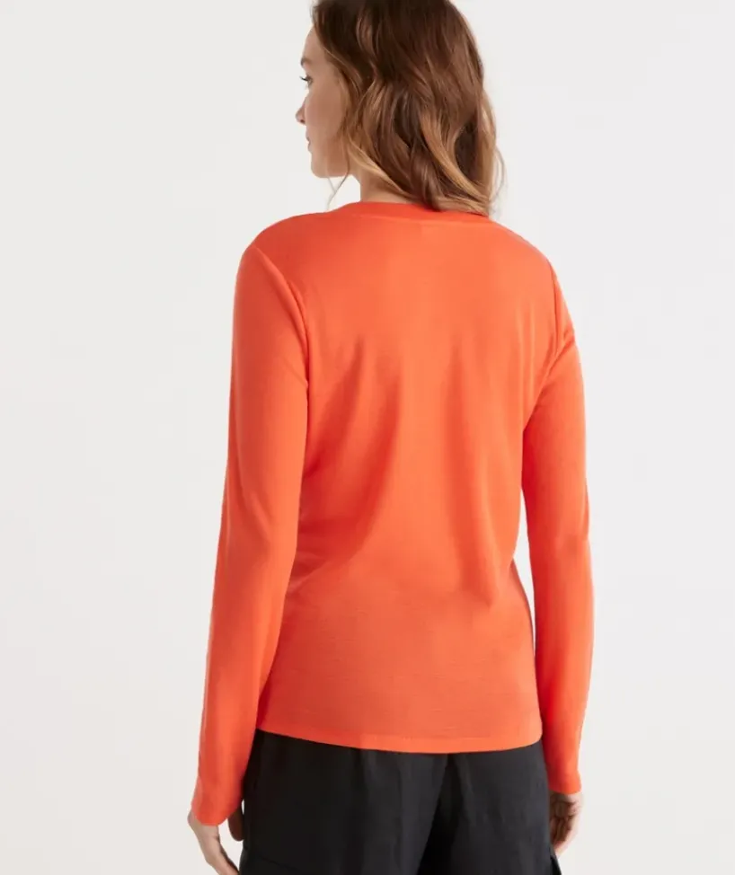 Wool Blend Scoop Top<Sussan Discount