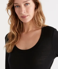 Wool Blend Scoop Top<Sussan Outlet