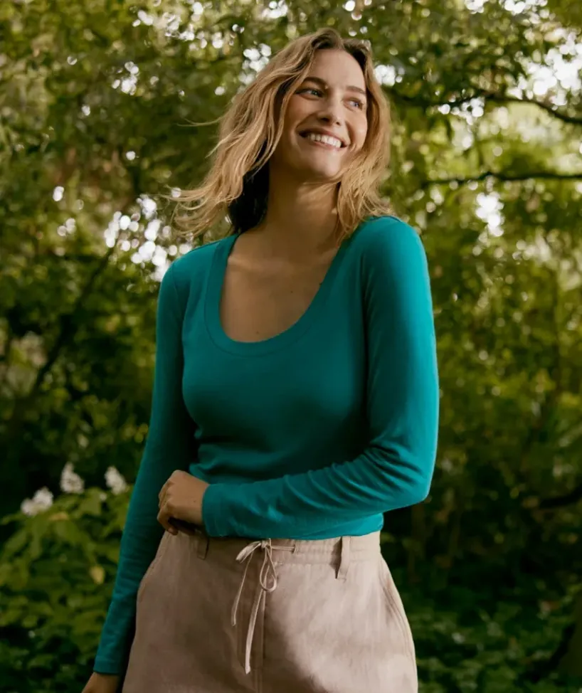 Wool Blend Scoop Top<Sussan Outlet